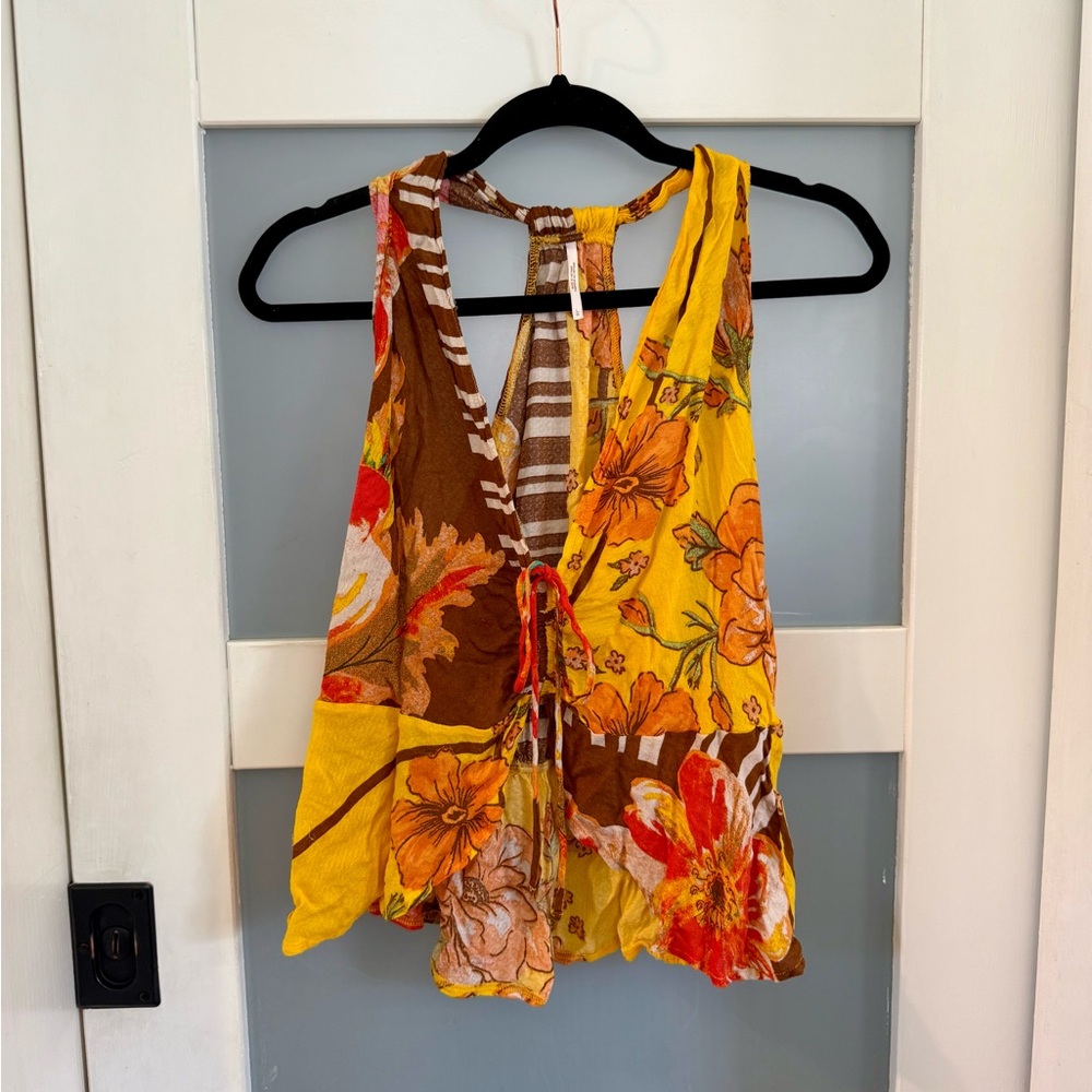 Free People Hippie Floral Top